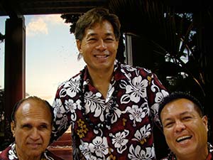 Gary Aiko with Alan Akaka and The Islanders